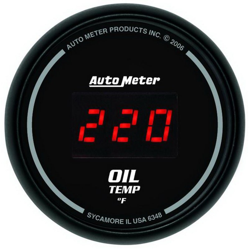 Autometer Black 0-400F Digital Oil Temp Gauge - Burkken Auto Parts