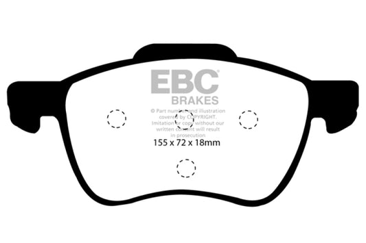 EBC 01-05 Volvo S60 2.3 Turbo T5 Greenstuff Front Brake Pads - Burkken Auto Parts