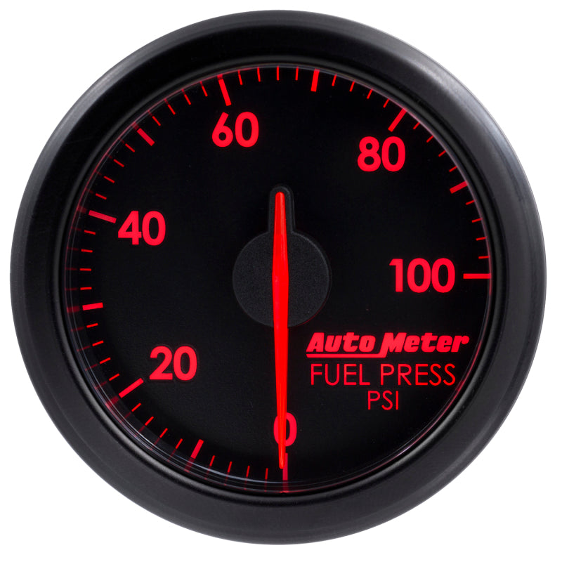 Autometer Airdrive 2-1/6in Fuel Pressure Gauge 0-100 PSI - Black - Burkken Auto Parts
