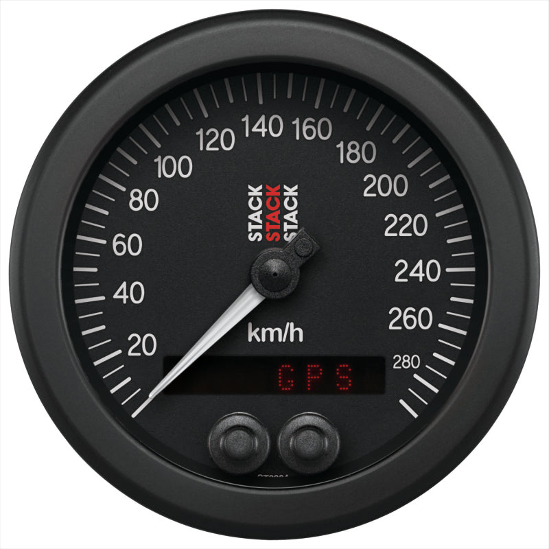 Autometer Stack Instruments 88mm 0-290 KM/H GPS Speedometer - Black - Burkken Auto Parts