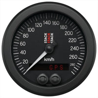 Autometer Stack Instruments 88mm 0-290 KM/H GPS Speedometer - Black - Burkken Auto Parts