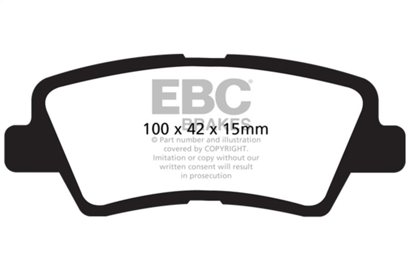 EBC 12+ Hyundai Accent 1.6 Greenstuff Rear Brake Pads - Burkken Auto Parts