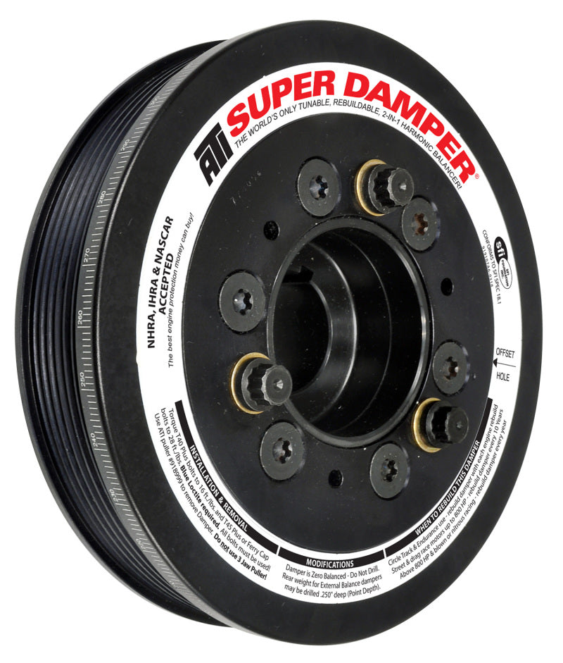 ATI Damper - 6.78in - Alum - 6 Grv - Toyota Supra - 94-98 - JZ80 - 15 Percent OD - Req gatK06077 - Burkken Auto Parts