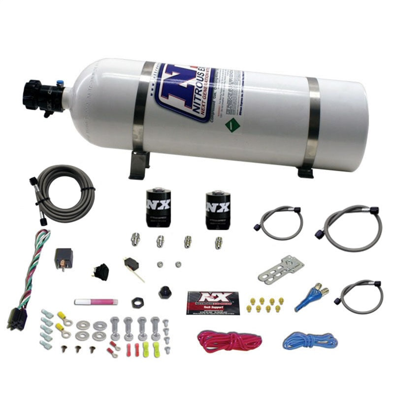 Nitrous Express Dodge EFI Race Single Nozzle Nitrous Kit (100-250HP) w/15lb Bottle - Burkken Auto Parts