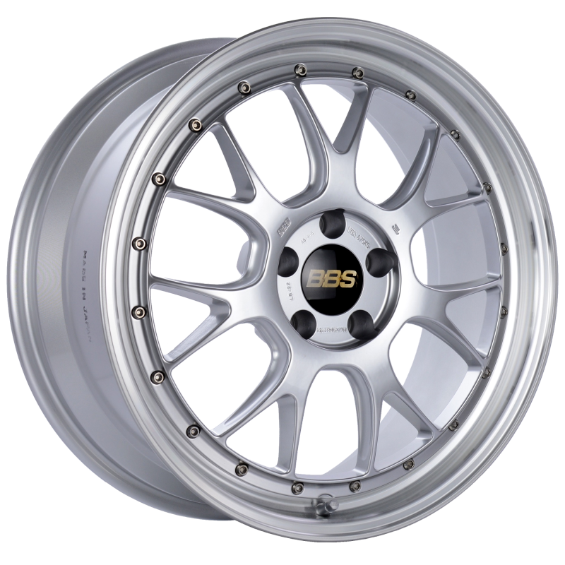 BBS LM-R 19x8.5 5x112 ET38 Diamond Silver Center Diamond Cut Lip Wheel -82mm PFS/Clip Required - Burkken Auto Parts