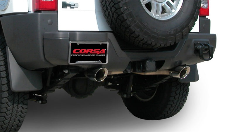 Corsa 2006-2008 Hummer H3 3.5L Polished Sport Cat-Back Exhaust - Burkken Auto Parts