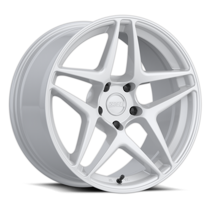 Kansei K15W Astro 18x8.5in / 5x108 BP / 35mm Offset / 63.4mm  Bore - Gloss White - Burkken Auto Parts