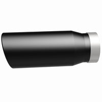 MagnaFlow Tip Stainless Black Coated Single Wall Round Single Outlet 5in Dia 4in Inlet 13in L - Burkken Auto Parts