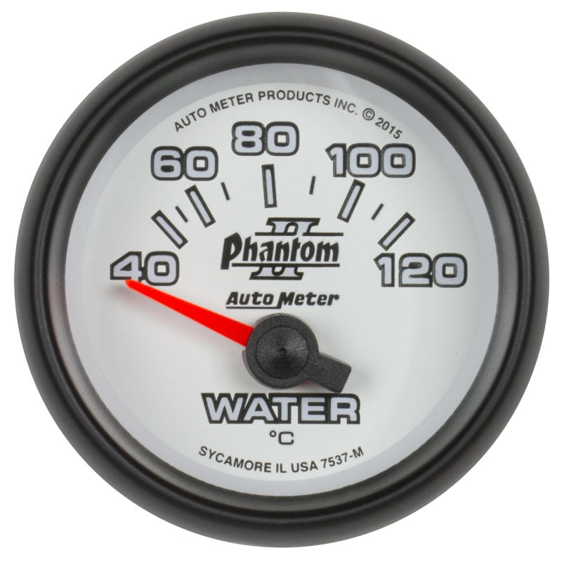 Autometer Phantom II Gauge Water Temp 2 1/16in 40-120c Electric Phantom II - Burkken Auto Parts