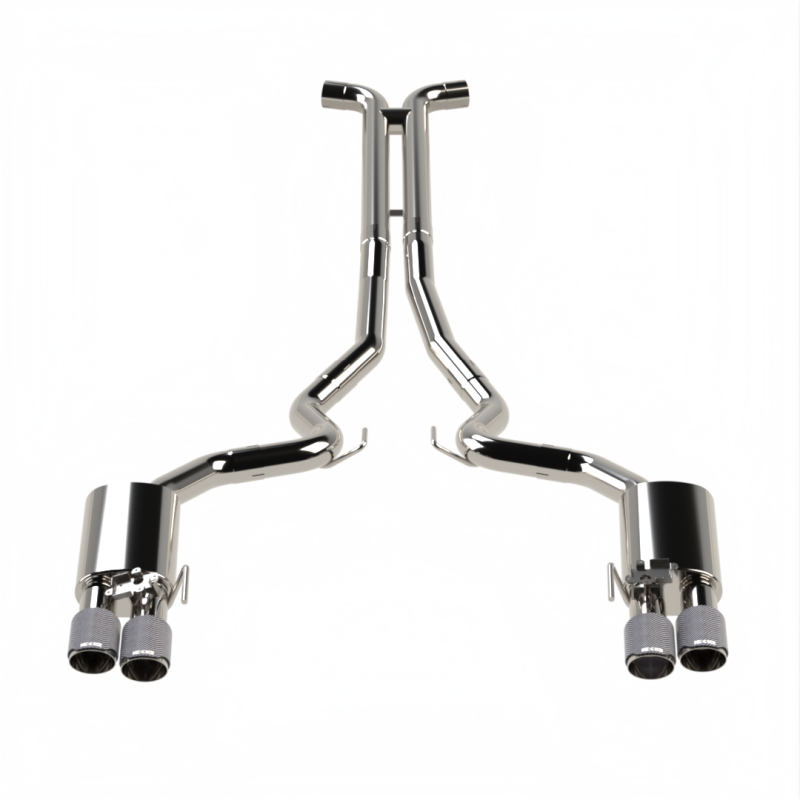 Kooks 18-24 Ford Mustang GT 5.0 3in. Valved Touring Cat-Back Exhaust - Carbon Tips - Burkken Auto Parts