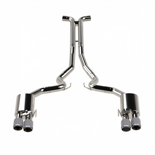 Kooks 18-24 Ford Mustang GT 5.0 3in. Valved Touring Cat-Back Exhaust - Carbon Tips - Burkken Auto Parts