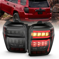 ANZO 2014-2020 Toyota 4Runner T.L Black Housing Smoke Lens Red Light Bar W/Sequential - Burkken Auto Parts