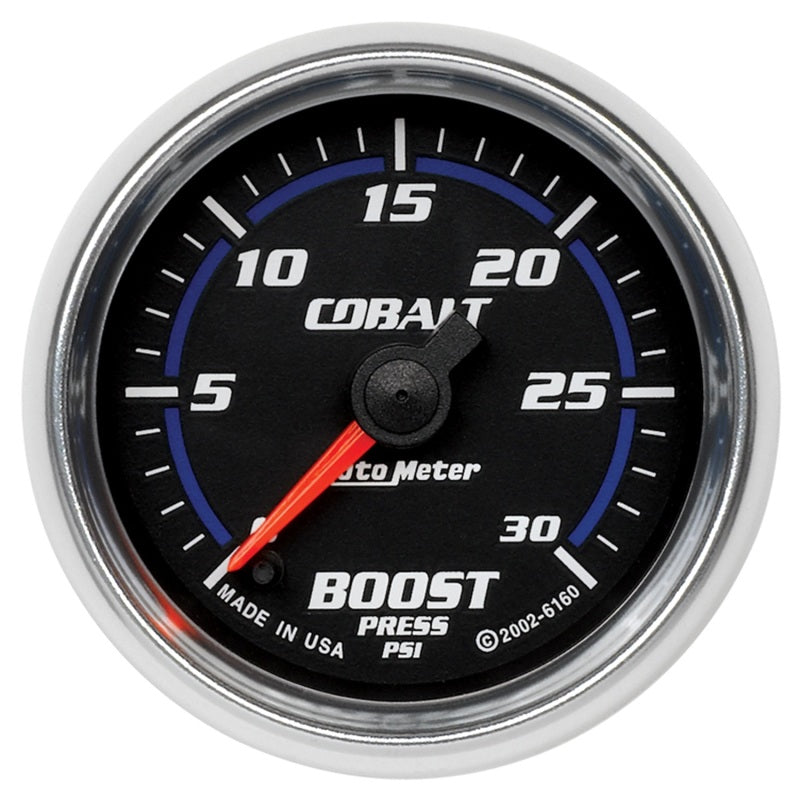 Autometer Cobalt 52mm 0-30 PSI Full Sweep Electronic Boost Gauge - Burkken Auto Parts