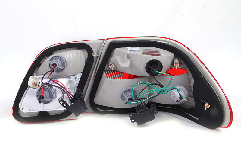 ANZO 1996-2002 Mercedes Benz E Class W210 Taillights Red/Smoke G2 - Burkken Auto Parts