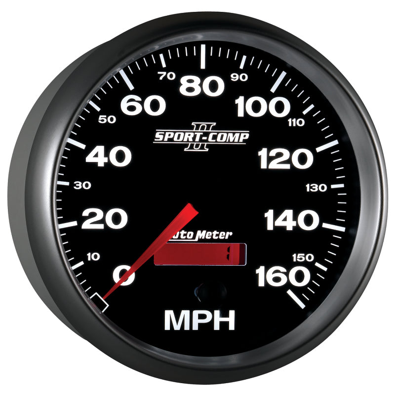 Autometer Sport-Comp II 5 inch 0-160MPH Electronic Programmable Speedometer - Burkken Auto Parts