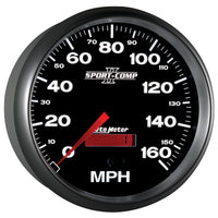 Autometer Sport-Comp II 5 inch 0-160MPH Electronic Programmable Speedometer - Burkken Auto Parts
