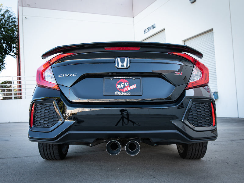 aFe Takeda 2.5in 304SS Cat-Back Exhaust System w/ Polished Tips 17-20 Honda Civic Si Sedan I4 1.5L - Burkken Auto Parts