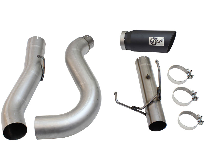 aFe MACHForce XP Exhaust Large Bore 5in DPF-Back Alu. 13-15 Dodge Trucks L6-6.7L (td) *Black Tip - Burkken Auto Parts