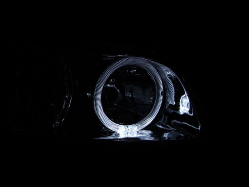 ANZO 2000-2001 Toyota Camry Crystal Headlights w/ Halo Black - Burkken Auto Parts