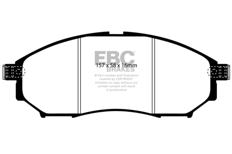 EBC 08-13 Infiniti EX35 3.5 Greenstuff Front Brake Pads - Burkken Auto Parts