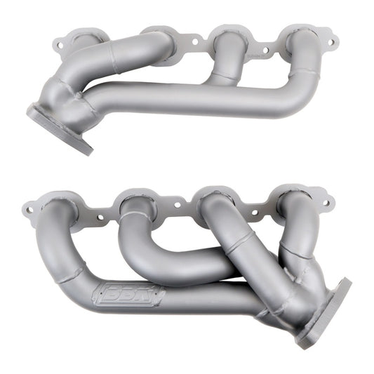 BBK 14-18 GM Truck 5.3/6.2 1 3/4in Shorty Tuned Length Headers - Titanium Ceramic - Burkken Auto Parts