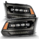 AlphaRex 09-18 Ram 2500 NOVA LED Proj Headlights Plank Style Alpha Blk w/Activ Light/Seq Signal/DRL - Burkken Auto Parts