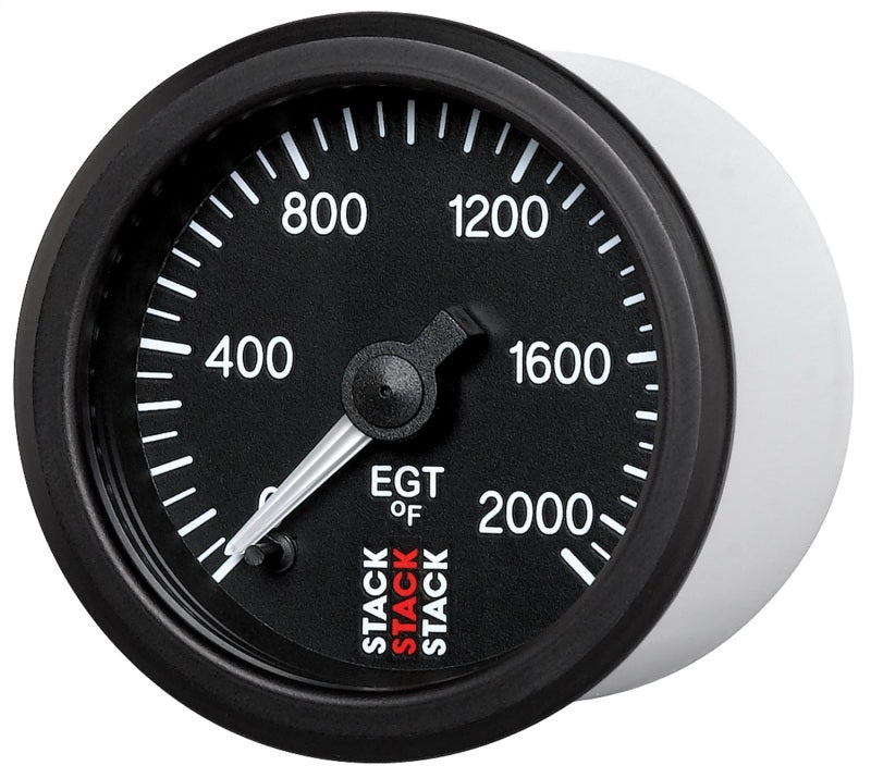 Autometer Stack 52mm 0-2000 Deg F Pro Stepper Motor Exhaust Gas Temp Gauge - Black - Burkken Auto Parts