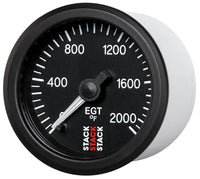 Autometer Stack 52mm 0-2000 Deg F Pro Stepper Motor Exhaust Gas Temp Gauge - Black - Burkken Auto Parts