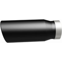 MagnaFlow Tip Stainless Black Coated Single Wall Round Single Outlet 5in Dia 4in Inlet 13in L - Burkken Auto Parts