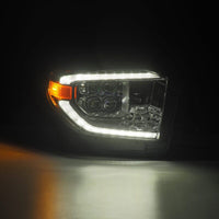 AlphaRex 14-21 Toyota Tundra NOVA LED Proj HL Chrome w/Actv Light & Seq. Sig + Switchback DRL - Burkken Auto Parts