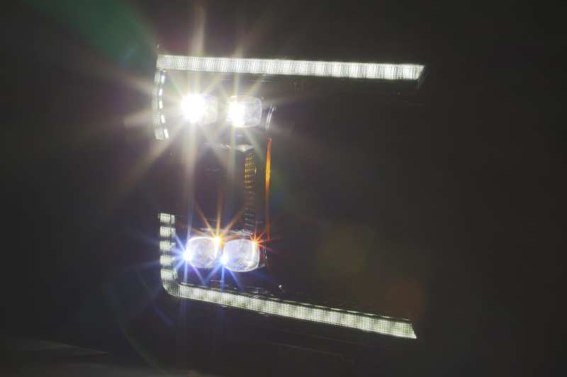 AlphaRex 18-20 Ford F-150 NOVA LED Proj Headlight Plank Style Alpha Blk w/Activ Light/Seq Signal/DRL - Burkken Auto Parts