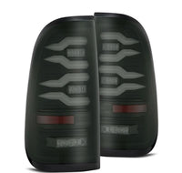 AlphaRex 97-03 Ford F150 / 99-16 Ford F250/F350/F450/F550 LUXX-Series LED Tail Lights - Black - Burkken Auto Parts