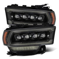 AlphaRex 19-21 Ram 2500 NOVA LED Proj Headlights Plank Style Alpha Blk w/Activ Light/Seq Signal/DRL - Burkken Auto Parts