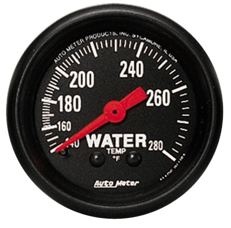 Autometer Z Series 2 1/6inch 140-280 Degree F Mechanical Water Temperature Gauge - Burkken Auto Parts