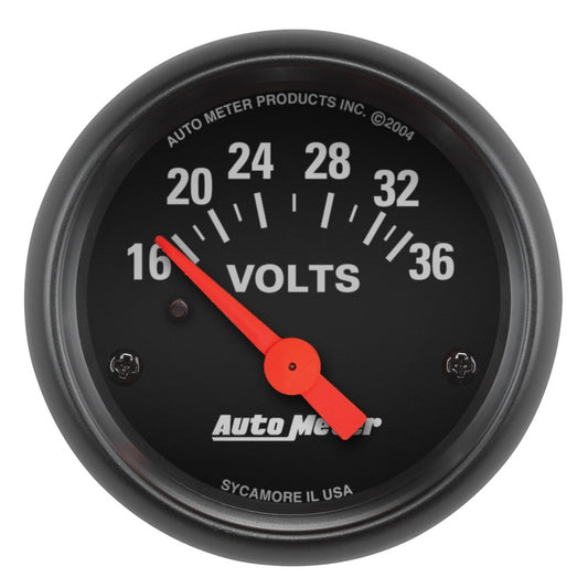 Autometer Z-Series 2-1/16in 16-36 Volts Electric Voltmeter Gauge - Burkken Auto Parts