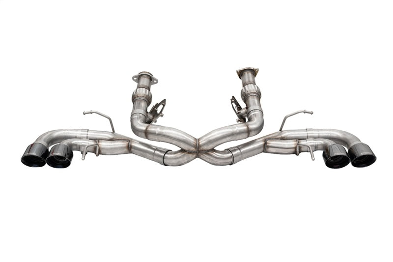 Corsa 2020-25 Corvette C8 3in Xtreme Cat-Back Exhaust 4.5in Black Quad Tips - Deletes stock AFMValve - Burkken Auto Parts
