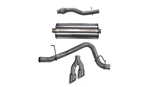 Corsa 2015-2020 GMC Yukon XL 1500 5.3L V8 3in Cat-Back Single Side Exit Twin 4in Polished Tips - Burkken Auto Parts