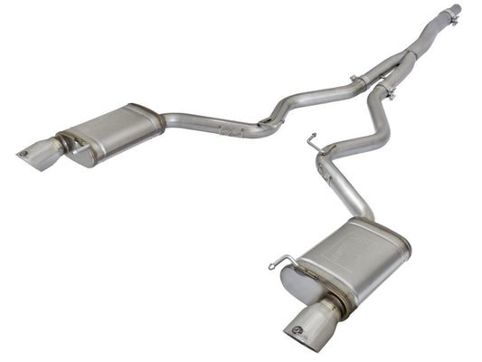 aFe MACHForce XP Exhausts Cat-Back SS-304 EXH w/ Polished Tips 15-16 Ford Mustang EcoBoost 2.3L (t) - Burkken Auto Parts