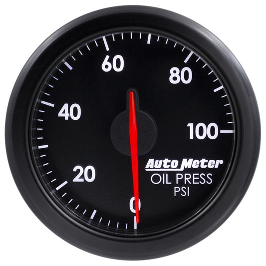 Autometer Airdrive 2-1/6in Oil Pressure Gauge 0-100 PSI - Black - Burkken Auto Parts