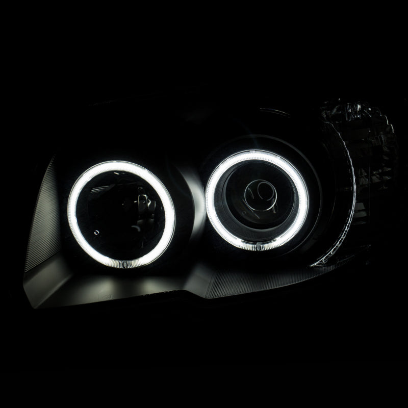 ANZO 2006-2009 Toyota 4Runner Projector Headlights w/ Halo Black - Burkken Auto Parts