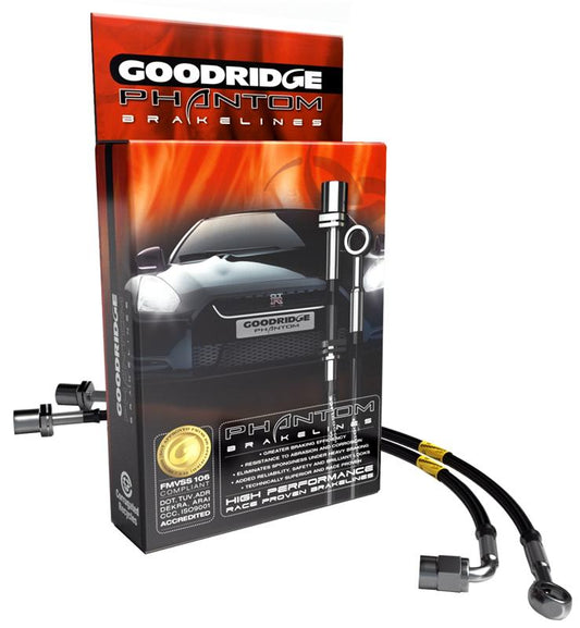 Goodridge 08-14 Subaru Impreza STi (w/Brembo Calipers) Phantom Stainless Steel Brake Line Kit - Burkken Auto Parts