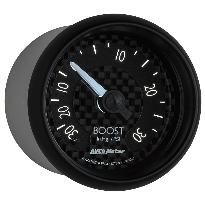 Autometer GT Series 52mm Mechanical 30 In Hg/30 psi Vacuum/Boost Gauge - Burkken Auto Parts