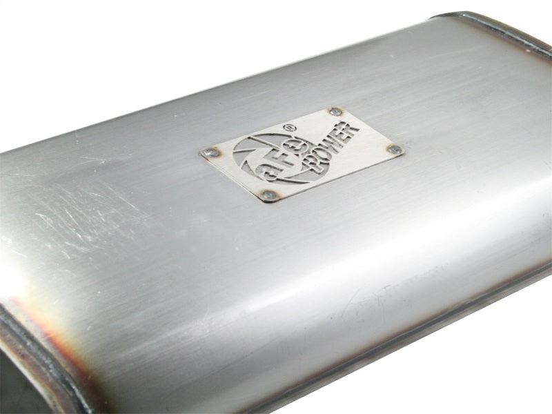 aFe MACHForce XP Exhaust Cat-Back SS-409 04-06 Jeep Wrangler TJ Unl L6 4.0L 2.5in Off-Road No Tip - Burkken Auto Parts