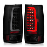 ANZO 2007-2014 Chevy Tahoe LED Taillight Plank Style Black w/Smoke Lens - Burkken Auto Parts