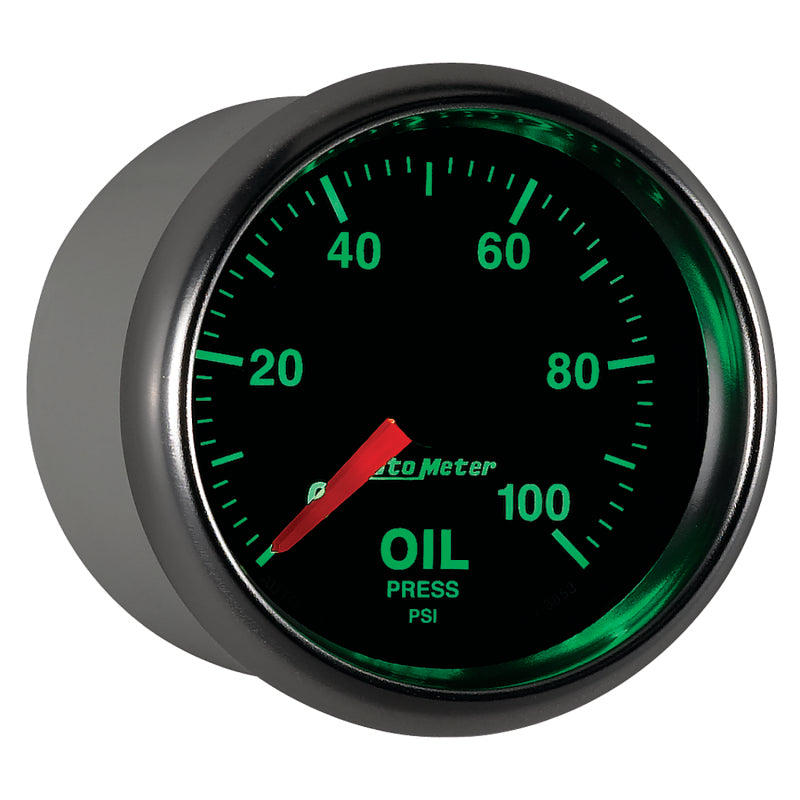 Autometer GS Series 2-1/16in Oil Pressure Gauge 100PSI Electric Full Sweep - Burkken Auto Parts