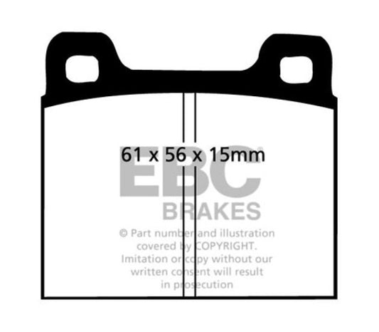 EBC 77-84 Alfa Romeo Alfasud 1.2 Greenstuff Front Brake Pads - Burkken Auto Parts