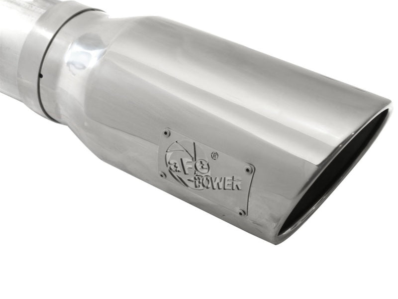 aFe MACHForce XP Exhaust 5in DPF-Back SS Exh 2015 Ford Turbo Diesel V8 6.7L Polished Tip - Burkken Auto Parts