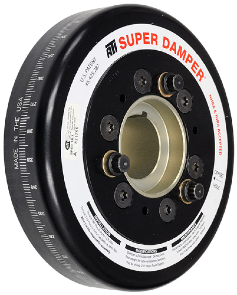 ATI Damper - 6.325in - Alum - Chevy BB - 3 Ring - Alum Hub - Burkken Auto Parts