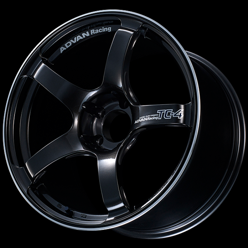 Advan TC4 18x8 +37 5-100 Racing Black Gunmetallic & Ring Wheel - Burkken Auto Parts