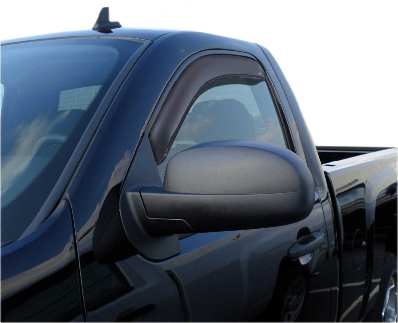 AVS 07-13 Chevy Silverado 1500 Standard Cab Ventvisor In-Channel Window Deflectors 2pc - Smoke - Burkken Auto Parts